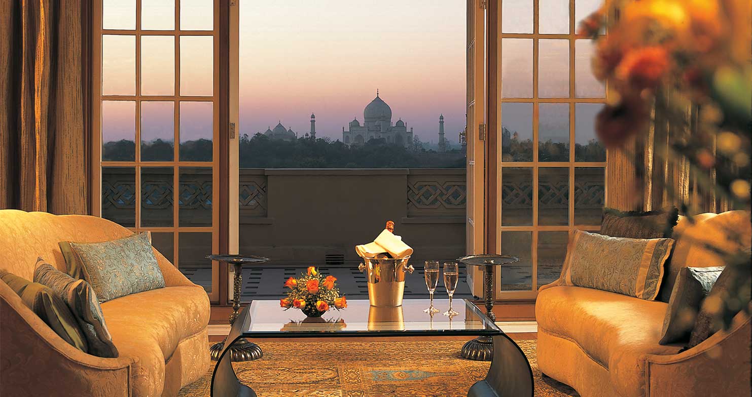 View of the Taj Mahal from from one of the rooms