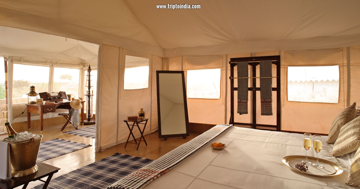 Interior View of a Luxury Tent