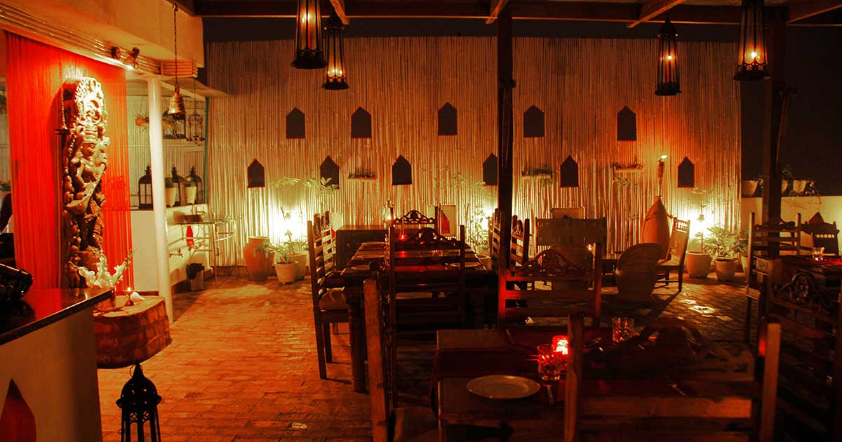 View of the lantern terrace restaurant