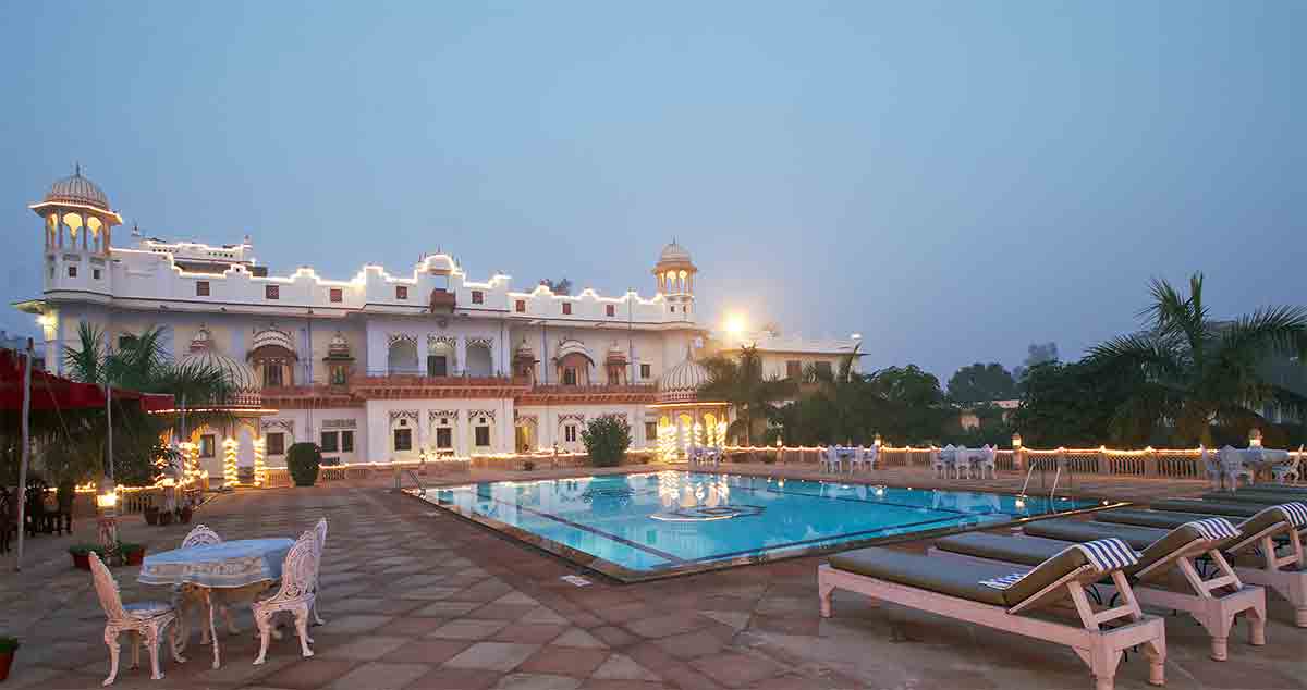 View of the poolside