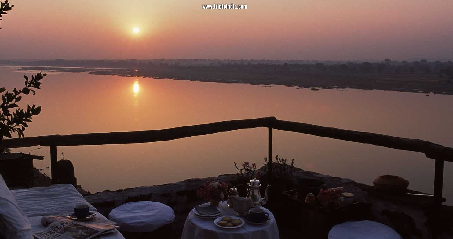 River view and sunrise as seen from Royal Tent