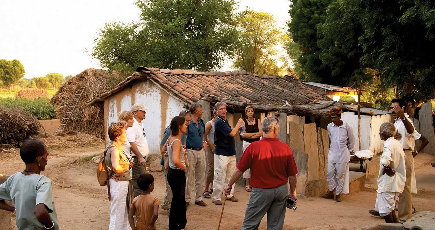 Guests on the farm tour