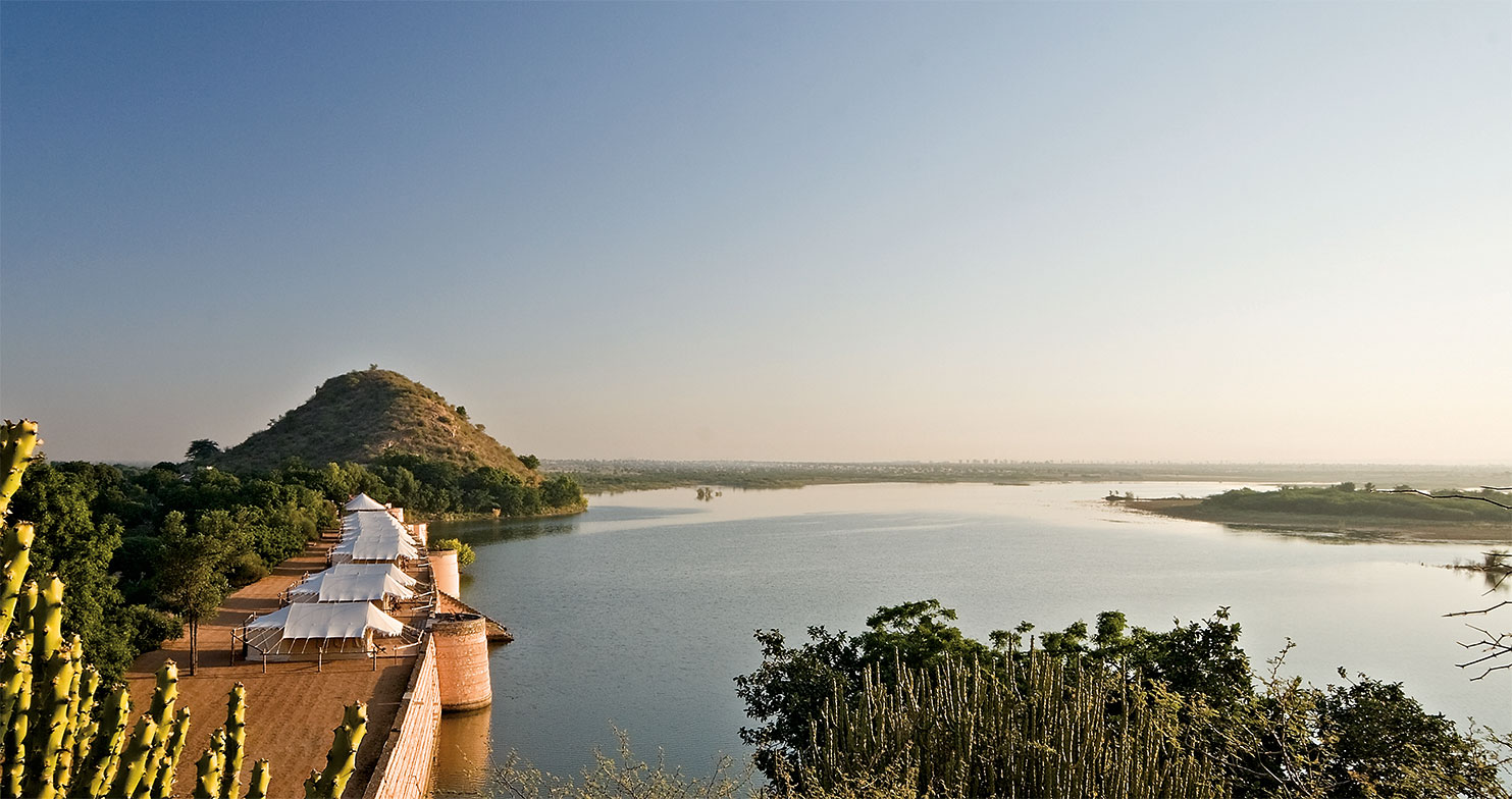 Birds eye view of Chhatra Sagar