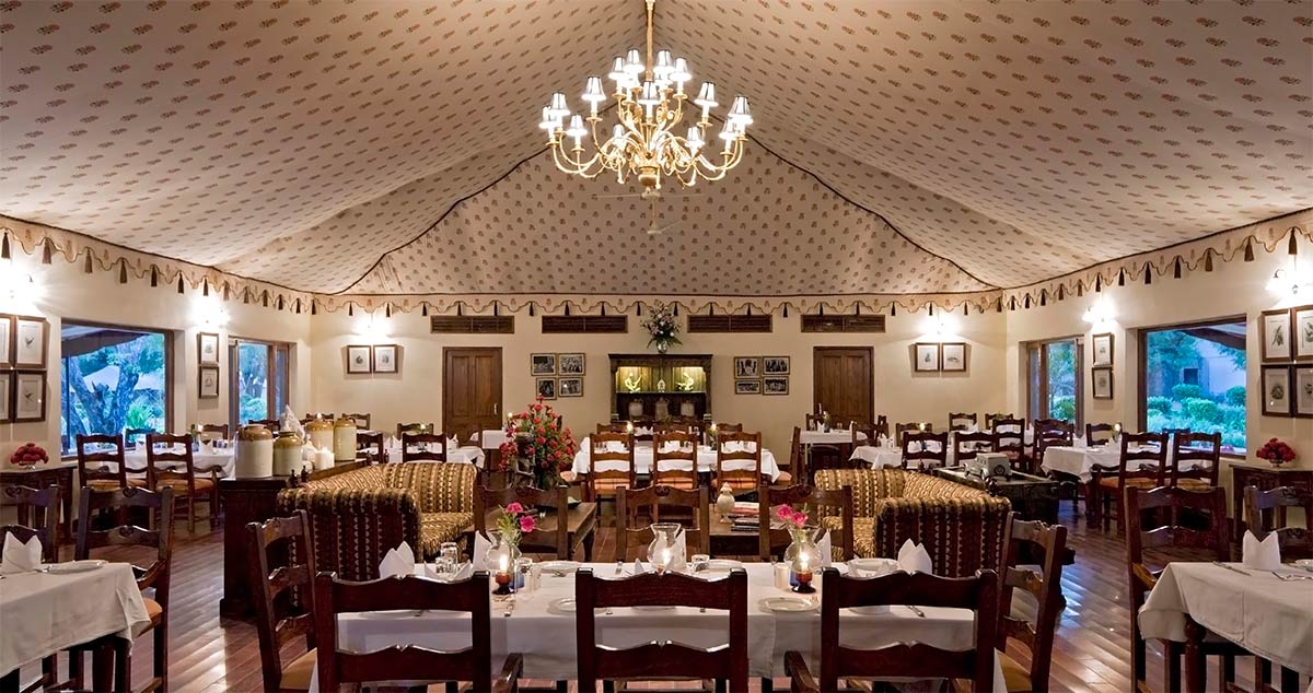 View of the dining tent